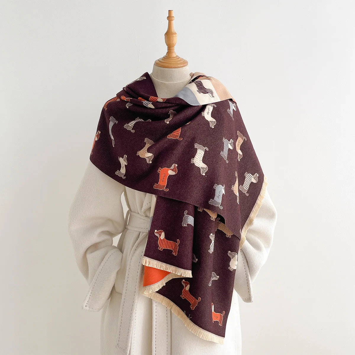 Szal z imitacji kaszmiru, dams – Cashmere Pashmina Wrap recenzja i cena