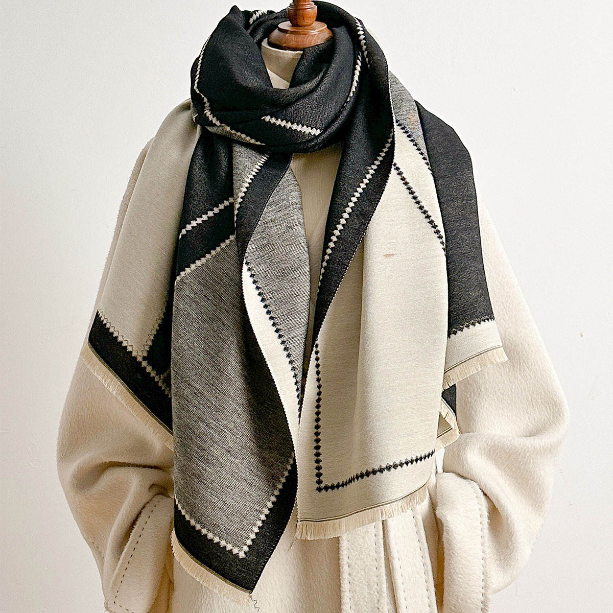 Damski szal z imitacji kaszmir – Cashmere Pashmina Wrap recenzja i cena
