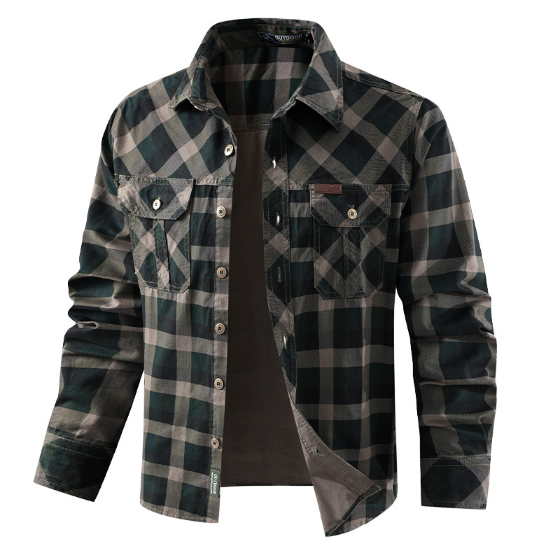 Męskie koszule w kratę, codzie – Flannel Shirt Lined recenzja i cena