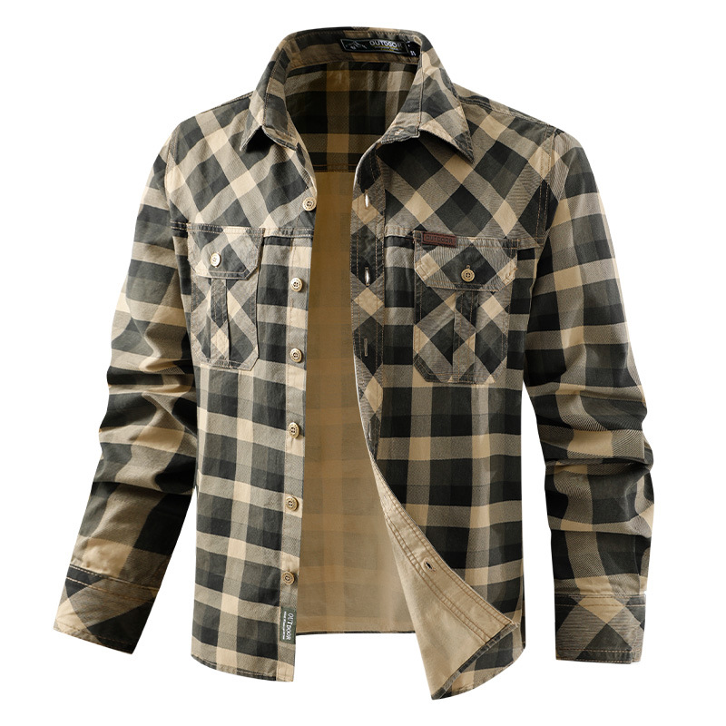 Męskie koszule w kratę, codzie – Flannel Shirt Lined recenzja i cena